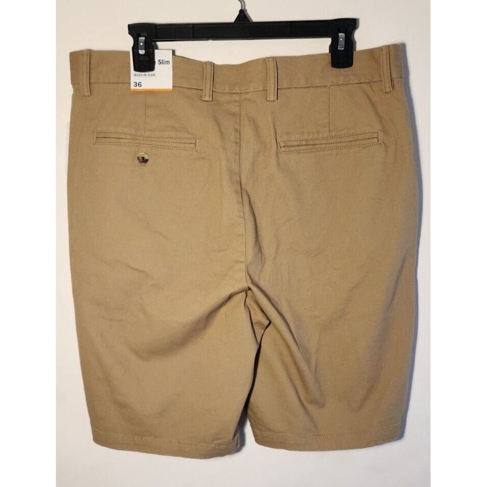 New Old Navy Shorts Mens 36 Ultimate Slim Built In Flex Khaki Chino Flat Front - Picture 2 of 8
